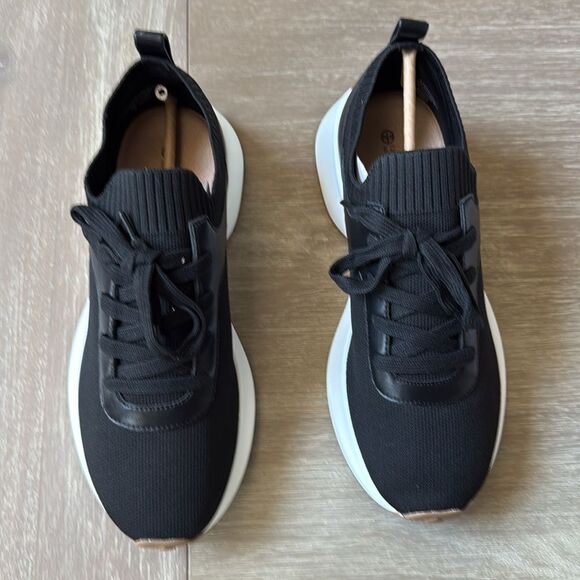 Giani Bernini Floraa Memory Foam‎ Sporty Lace Up Sneakers 9 black Knit nwt - Picture 11 of 12